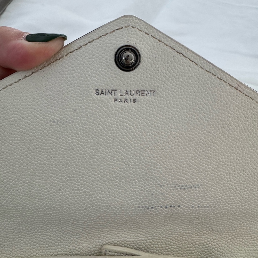 YSL classic monogram woc matalasse chevron leather - Picture 10 of 11